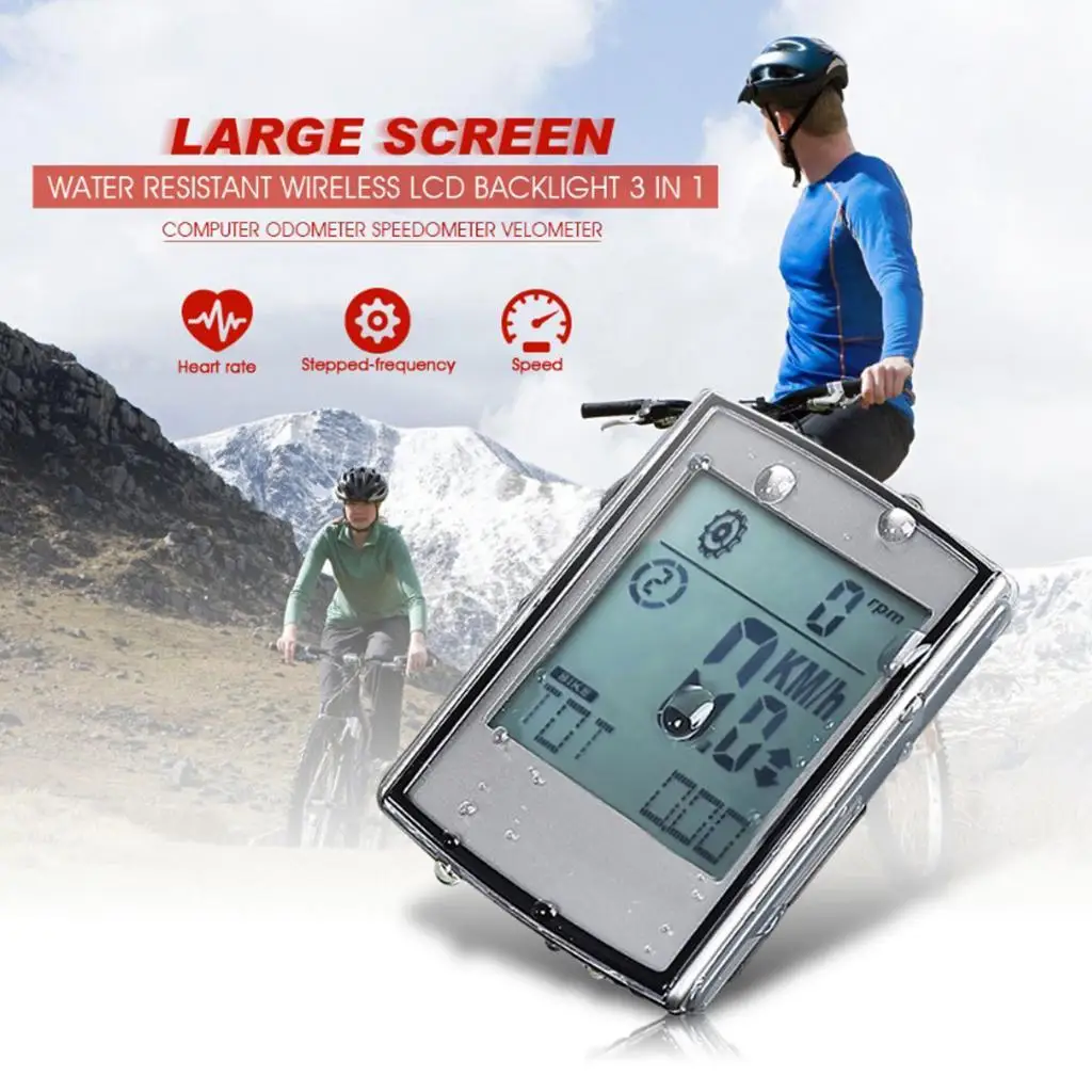  Bike Computer, , Bike, Multifunctional Waterproof LED Display with Backlight for Day And Night