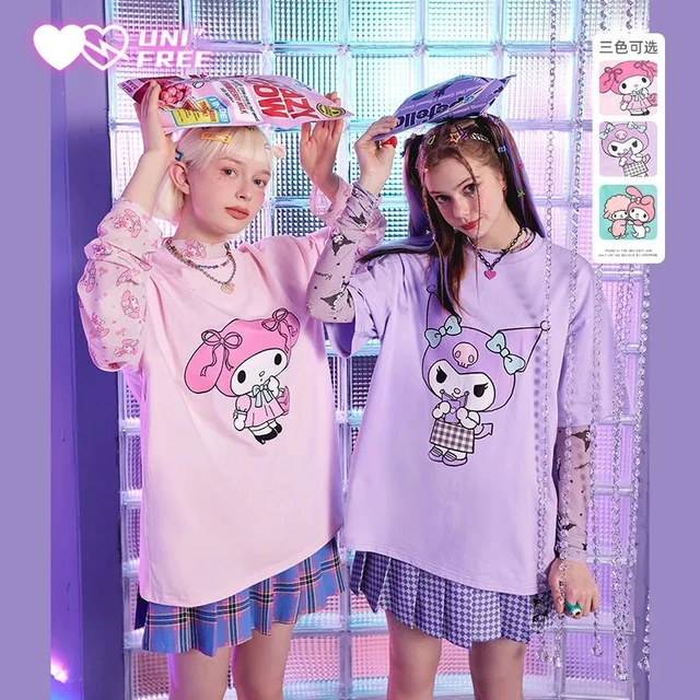 Sanurgente-T-shirt à manches courtes Hello Kitty pour femme