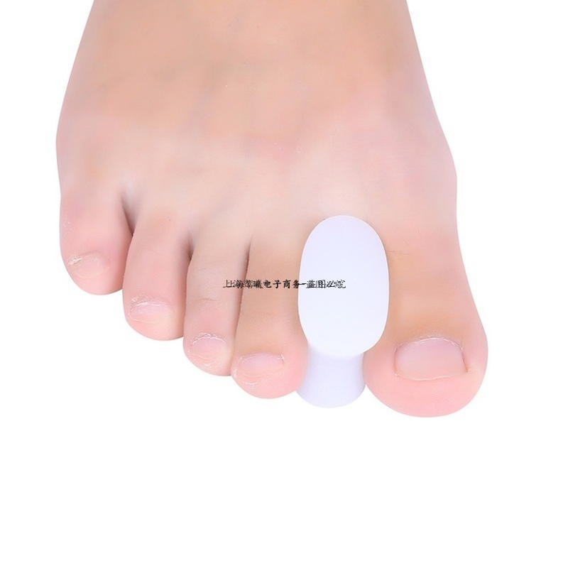 2 stücke = 1 paar Gel Toe Separator Fußpflege Spacer Silikon Haarglätter Finger Valgus Hallux Bunion Protector Orthopädische korrektor – Detail 6