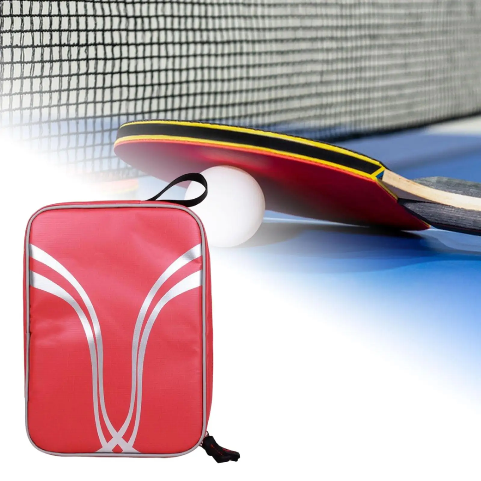 Table Tennis Racket Bag Racket Storage Bag Square Zipper Closure Waterproof Professional for Sports Competition Training