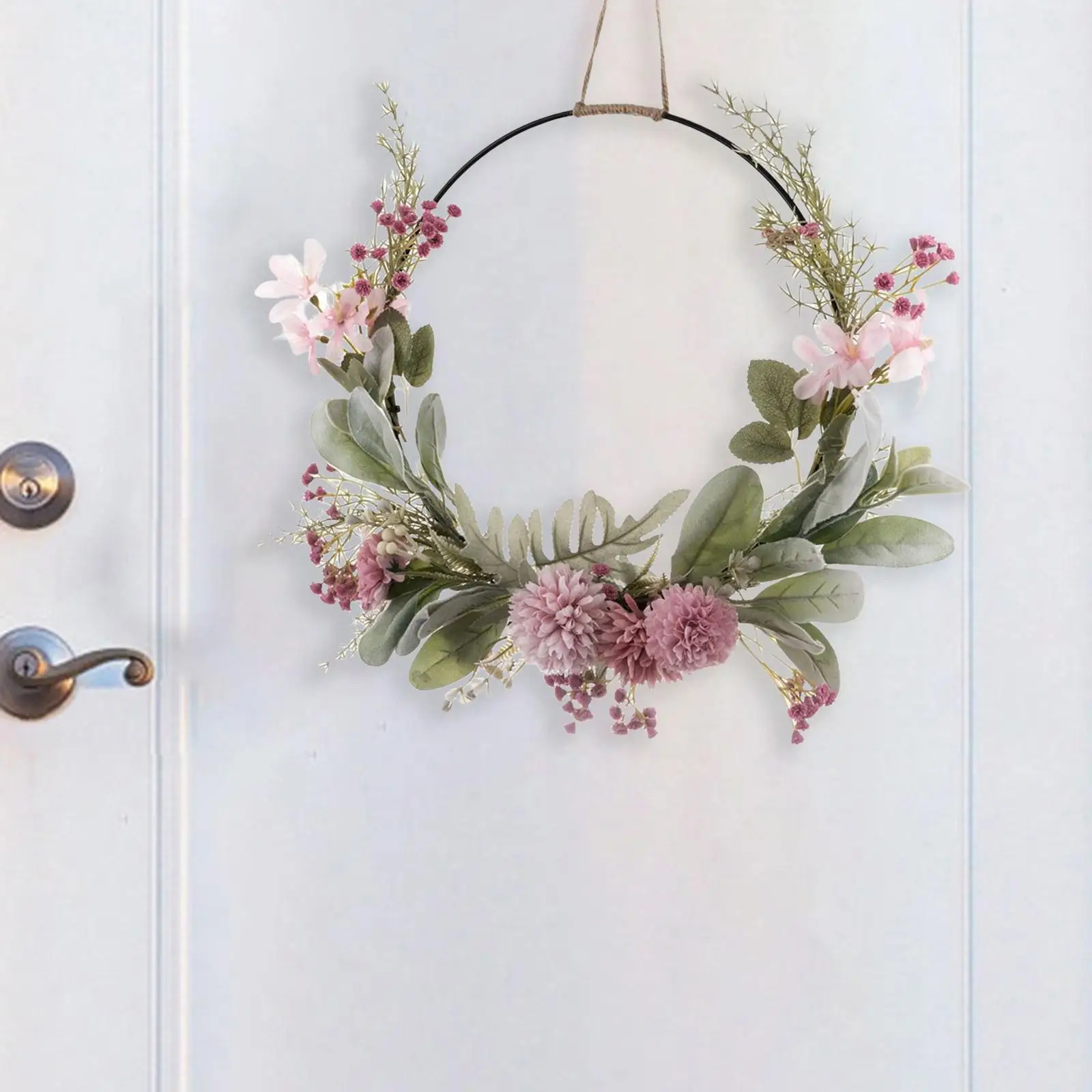 Hanging Door Wreath Handcrafted Photography Props Garlands Ornament Centerpieces Garland for Front Door Home Yard Decor Wedding