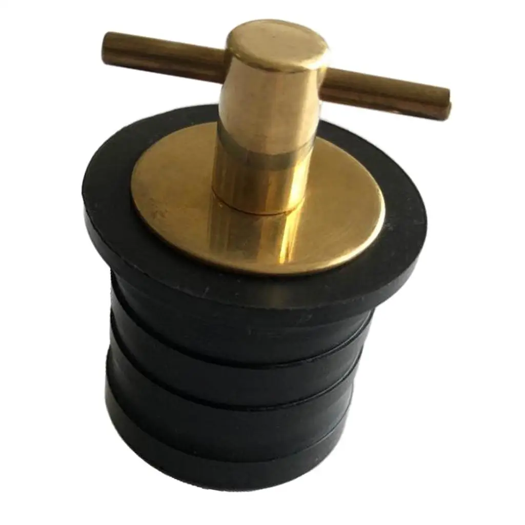 Brass Handle THandle Drain Plug / Drain Plug, Marine  Boat  Plugs, for 32mm (14 inch) dia Plumbing Fittings