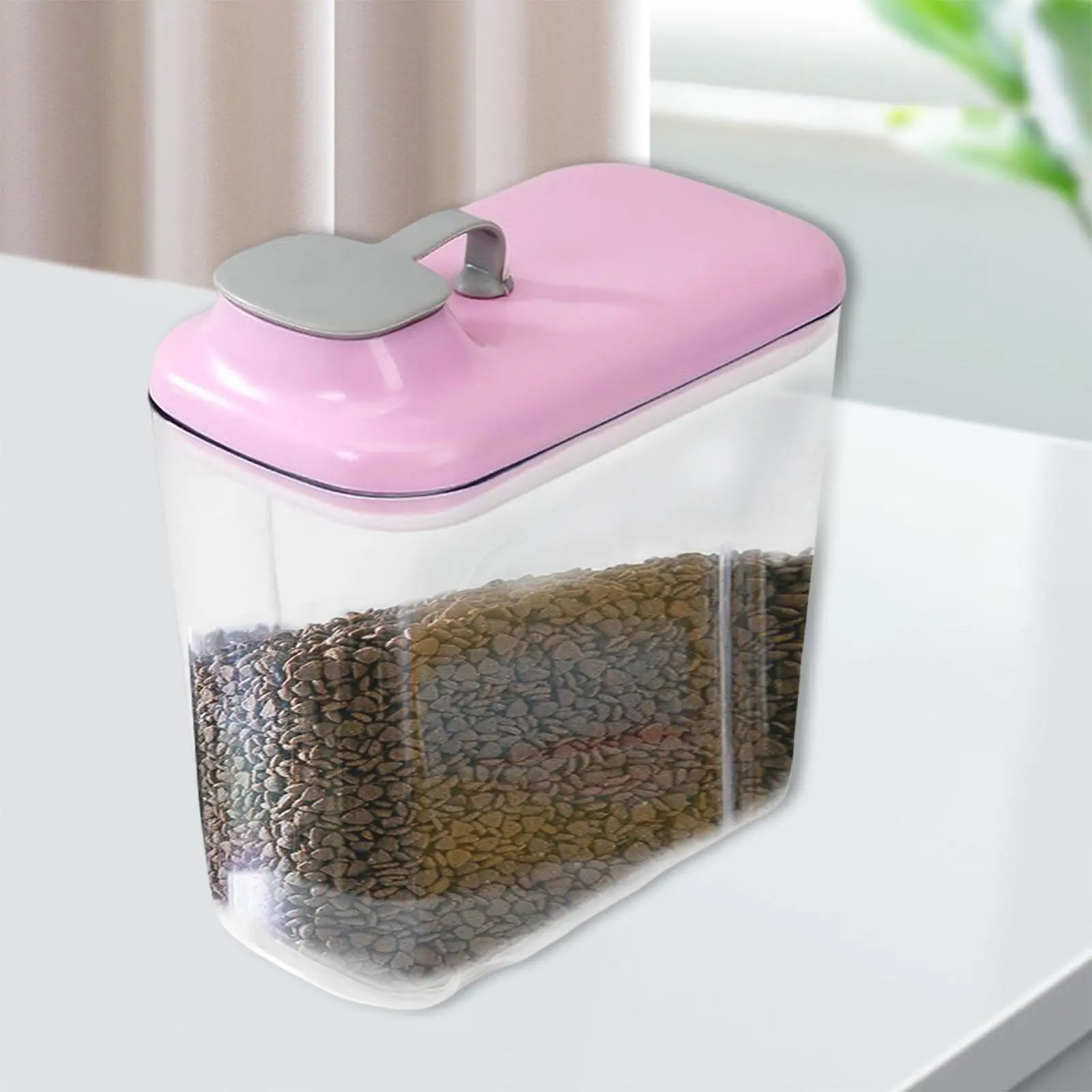 Large Airtight Pet Food Container with Lid Bird Animal Plastic Dog Cat