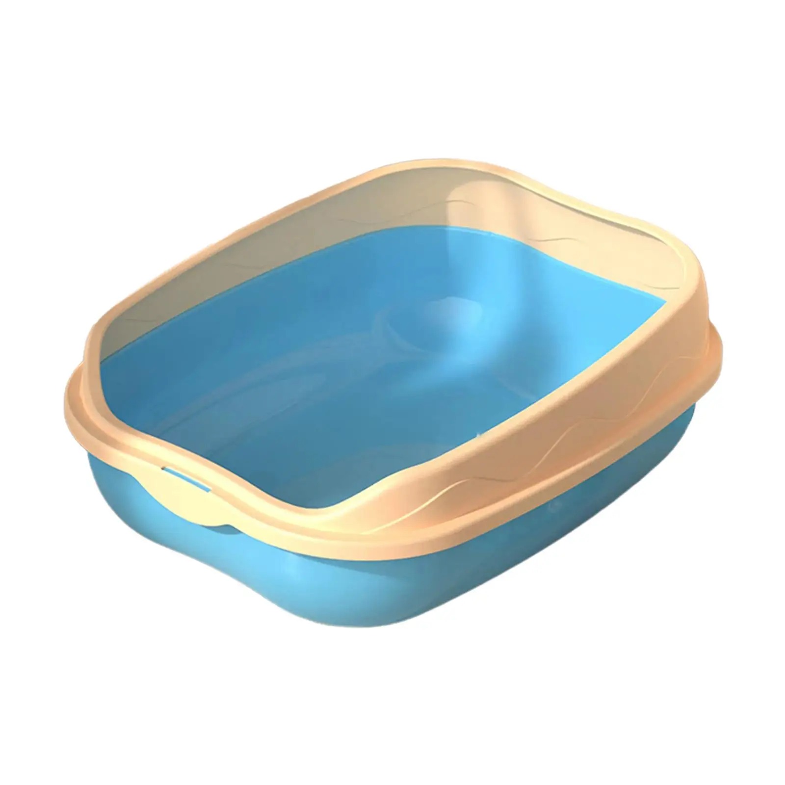 Cat Litter Box Scatter Shield Supplies High Sided Easy to Clean Plastic Anti Splash Detachable Kitty Litter Pan Top Cat