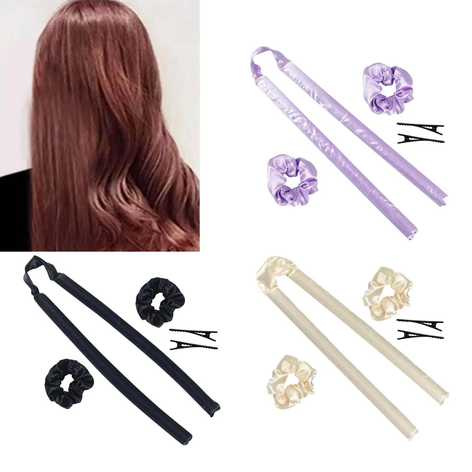 Rollers Heatlessing Rod Headband for Long Hairs No Heat