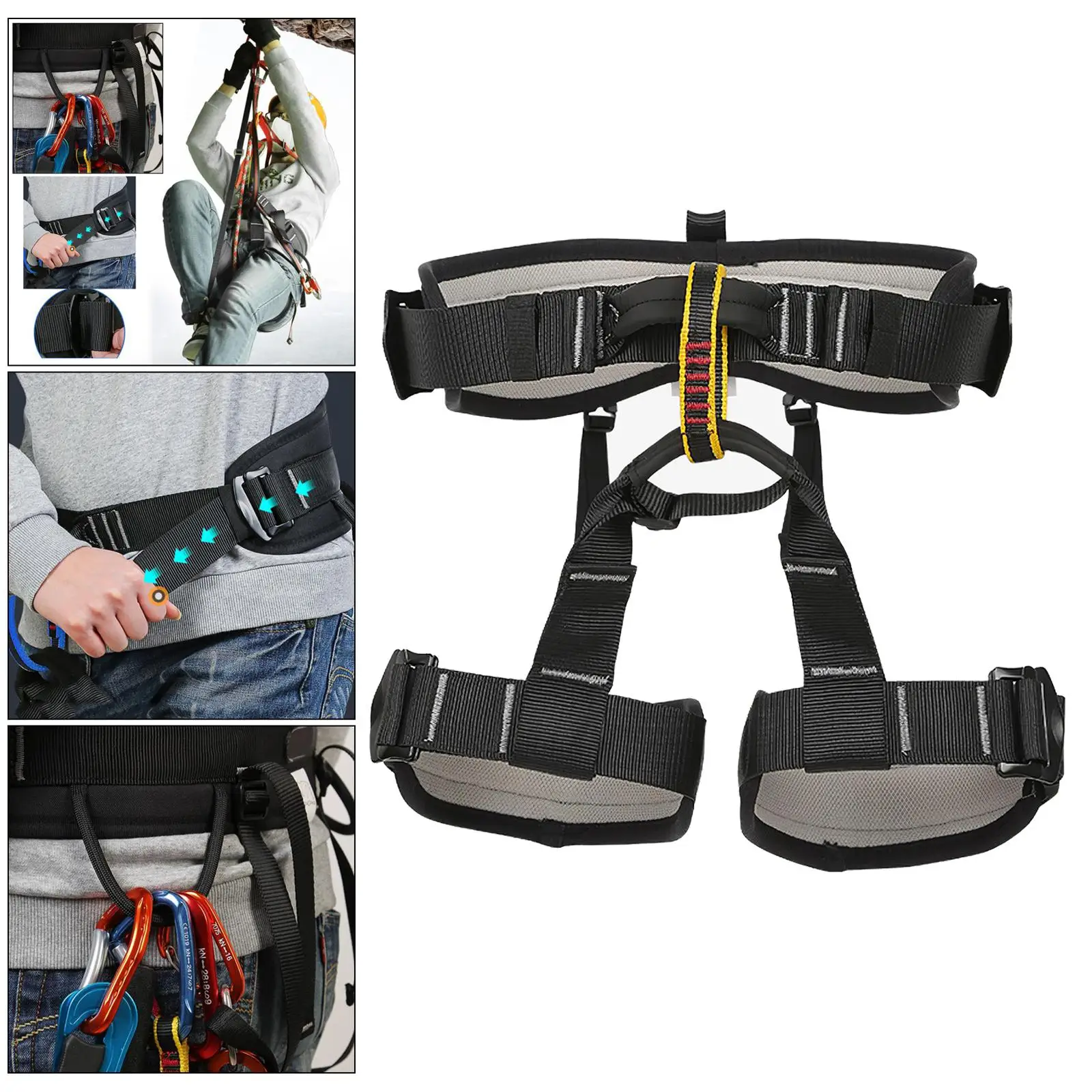 Durable Half Body Harness Rappelling Sitting Belt 1102lbs Loading Rappelling