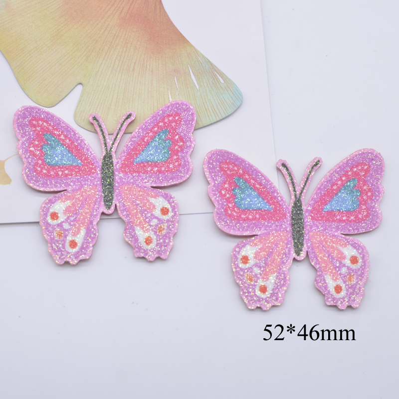 12 Stück Glitzer-Druck-Applikationen, Schmetterling, für DIY-Handwerk, Kuchendekoration, handgefertigte Kopfbedeckung, Haarspangen, Schleife, Dekor, Hut, Nähflicken – Detail 5