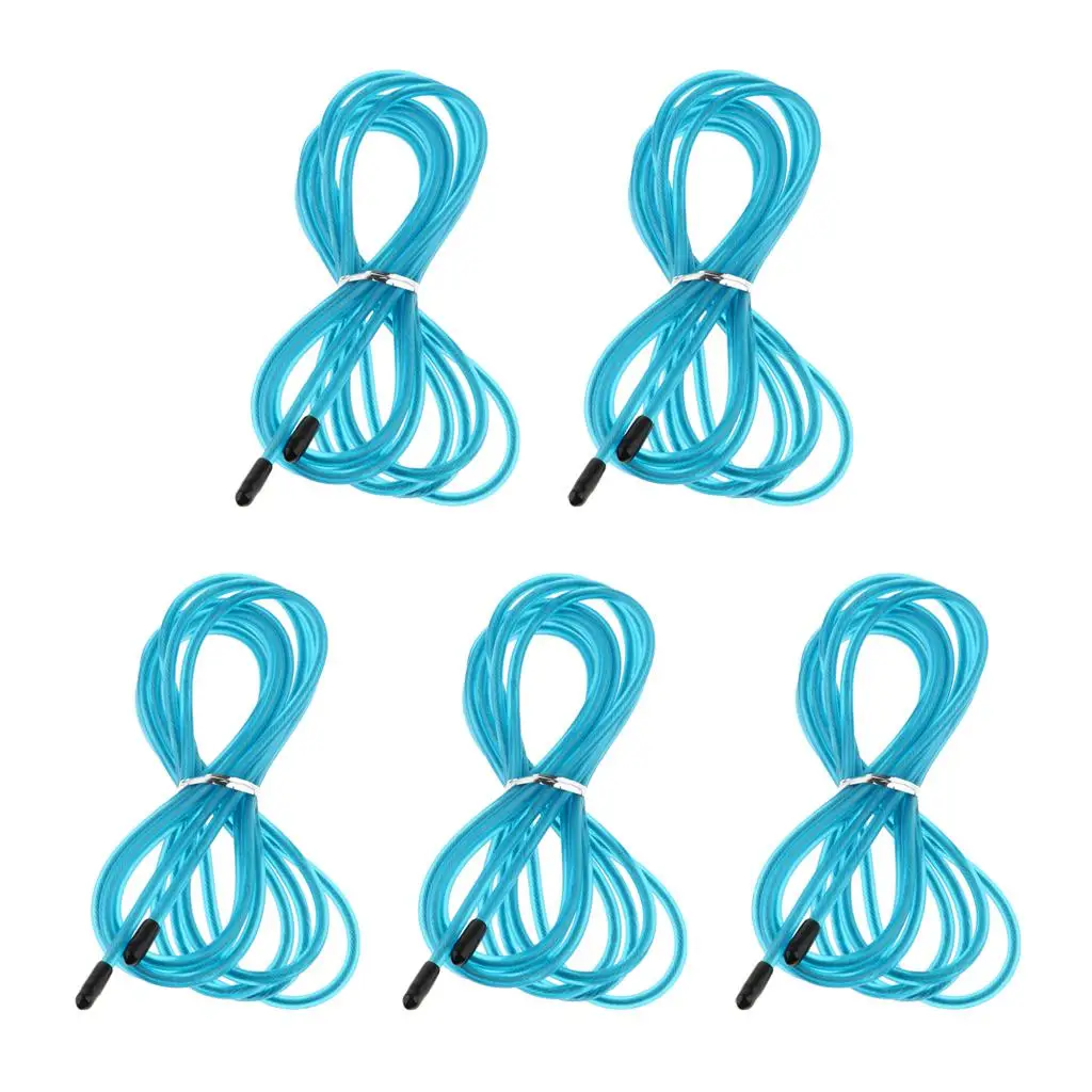 5pcs Stainless Steel Cable Long Skipping Rope Replacement Cable  10ft