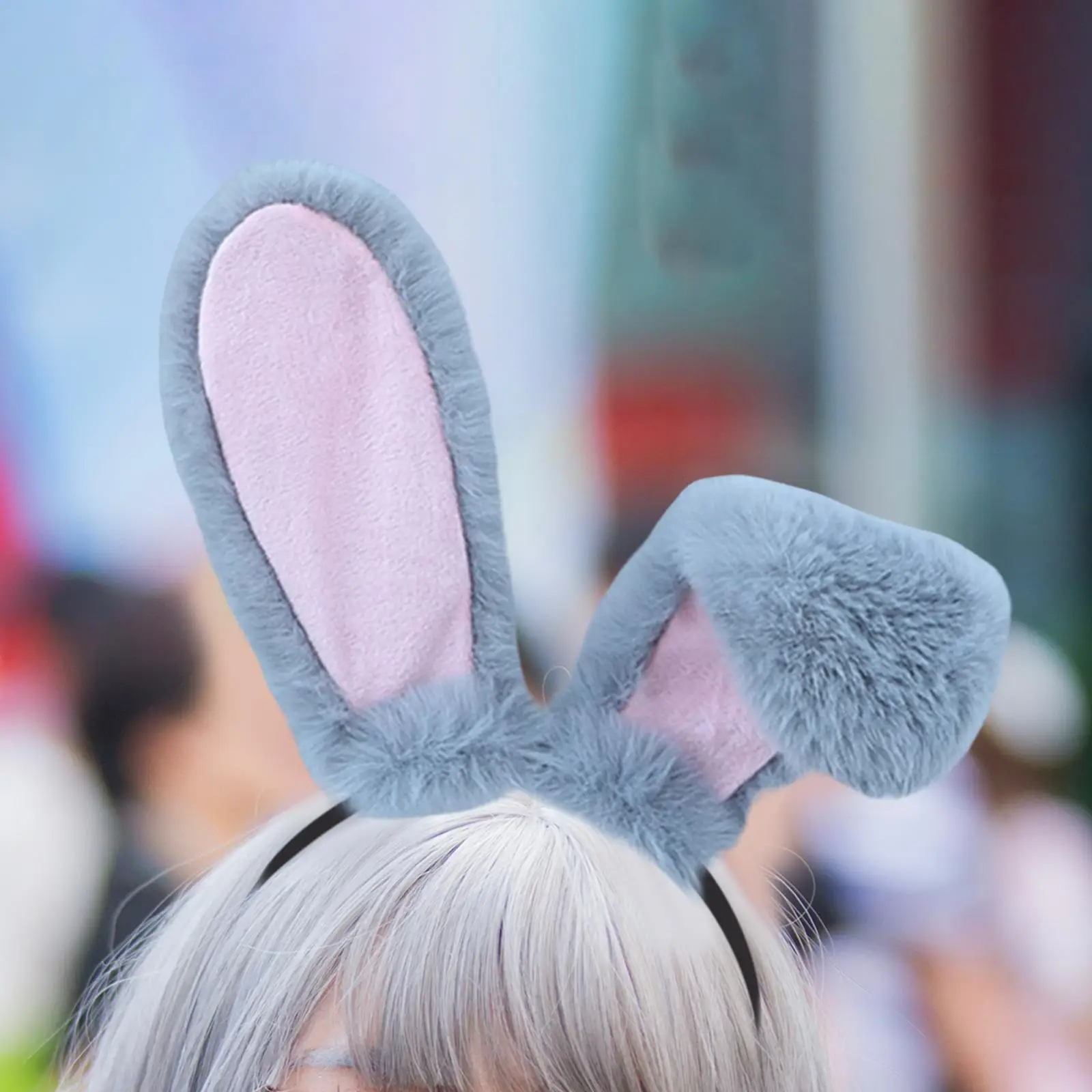 Rabbit Ears Headwear Headdress Ear Hair Hoop for Cosplay Holiday