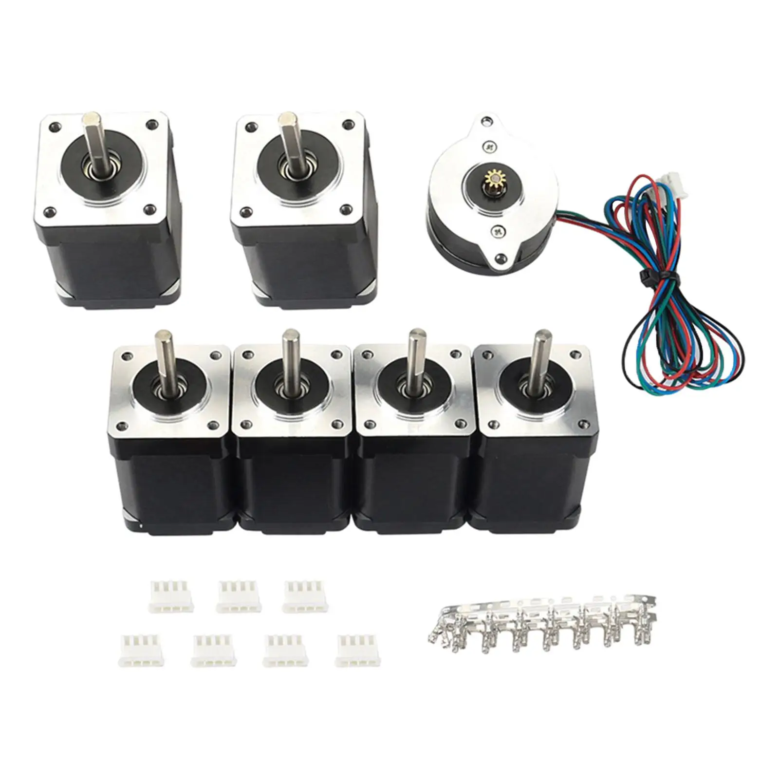 7 Pieces NEMA17 Stepper Motor Kit 1.8 Degree High Torque for Replacement