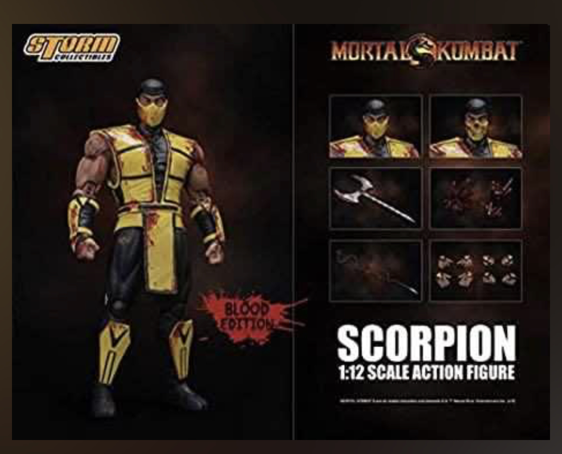 Игрушки от Storm 1/12 Mortal Kombat Scorpion желтые фигурки ниндзя, сборные  модели, детские подарки, игры | AliExpress