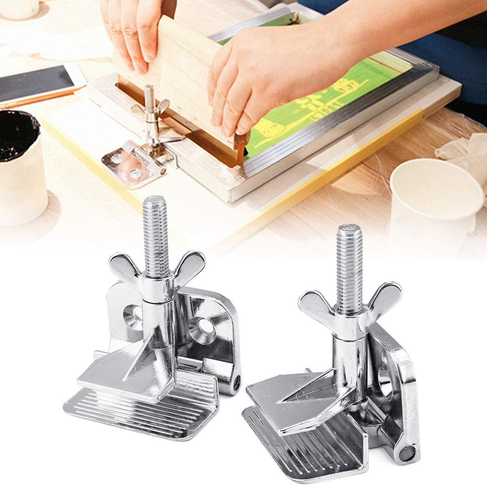 2pcs/set Hinge Clamps Silk Screen Printing  DIY Hobby Tool  Sewing Printmaking Screen, 60x85mm