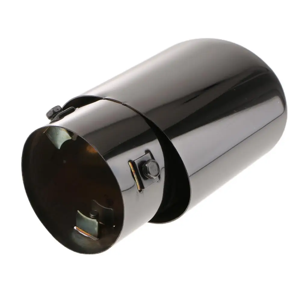 MagiDeal Universal Car Round Stainless Steel Exhaust Tail Tip Pipe 