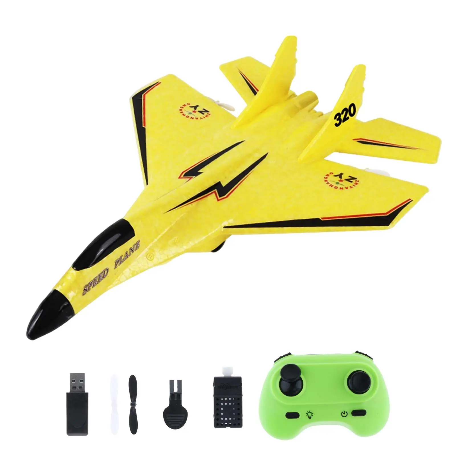 RC 2.4G Outdoor Flighting Toys Ready to Fly Fighter Toys Foam RC Airplane 2 Channel RC Glider for Kids Beginner Adults