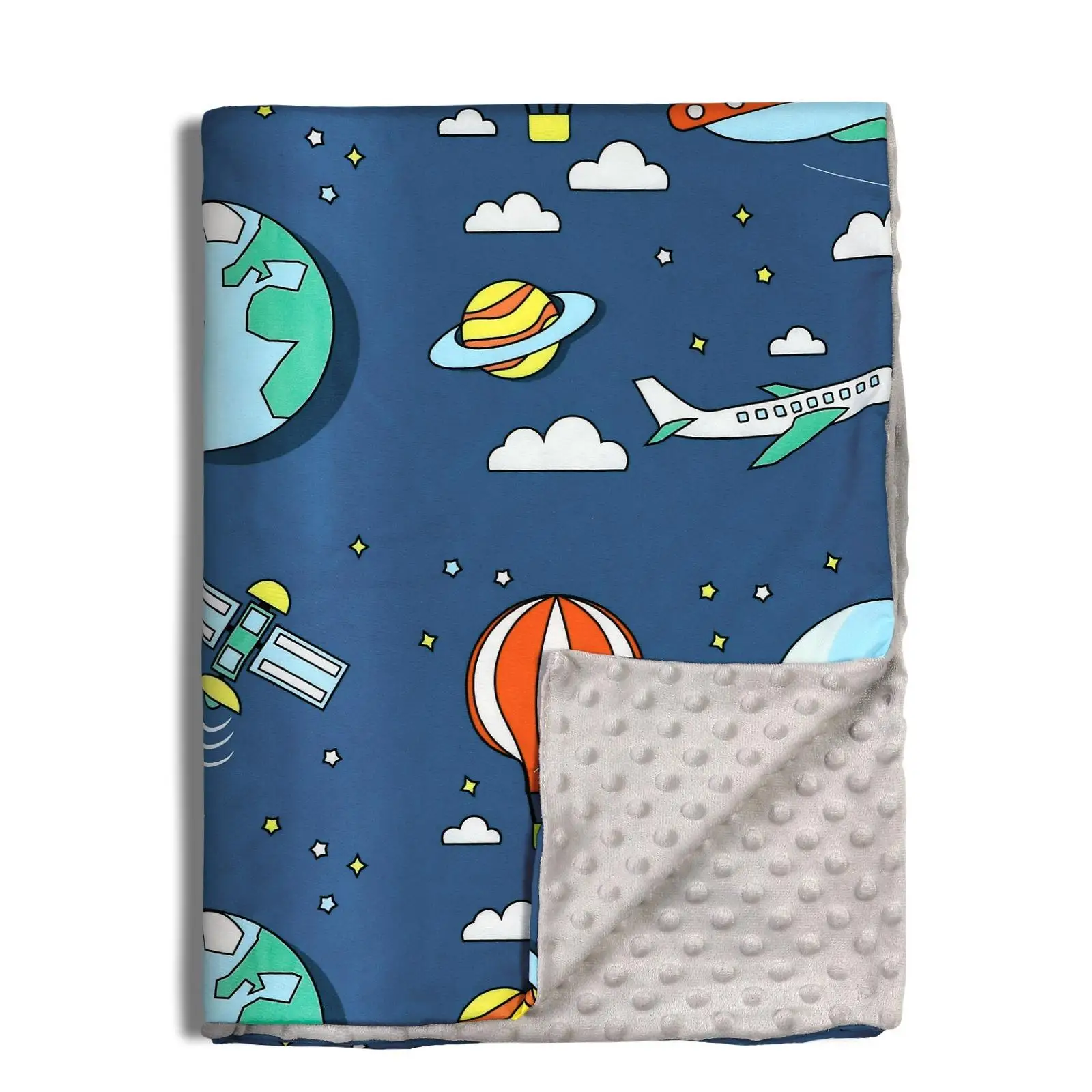 Baby Swaddle Blanket Swaddling Wrap Crib Quilt Toddler Nap Blanket Comfortable Soft Warm for Aircraft Car Boys and Girls Newborn