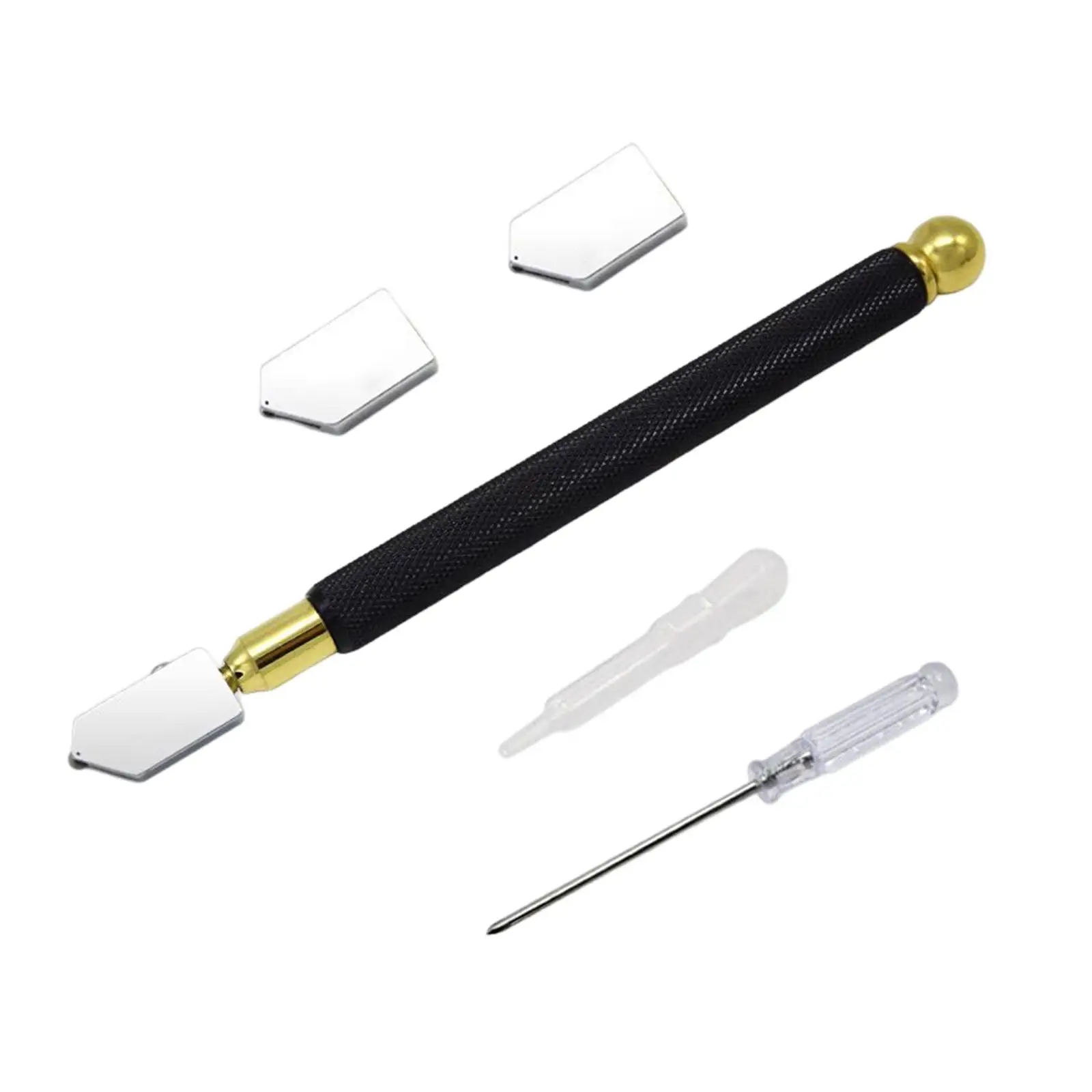 Upgrade Glass Cutter Oil feed Carbide Tip Pencil Style Tool Professional with 2