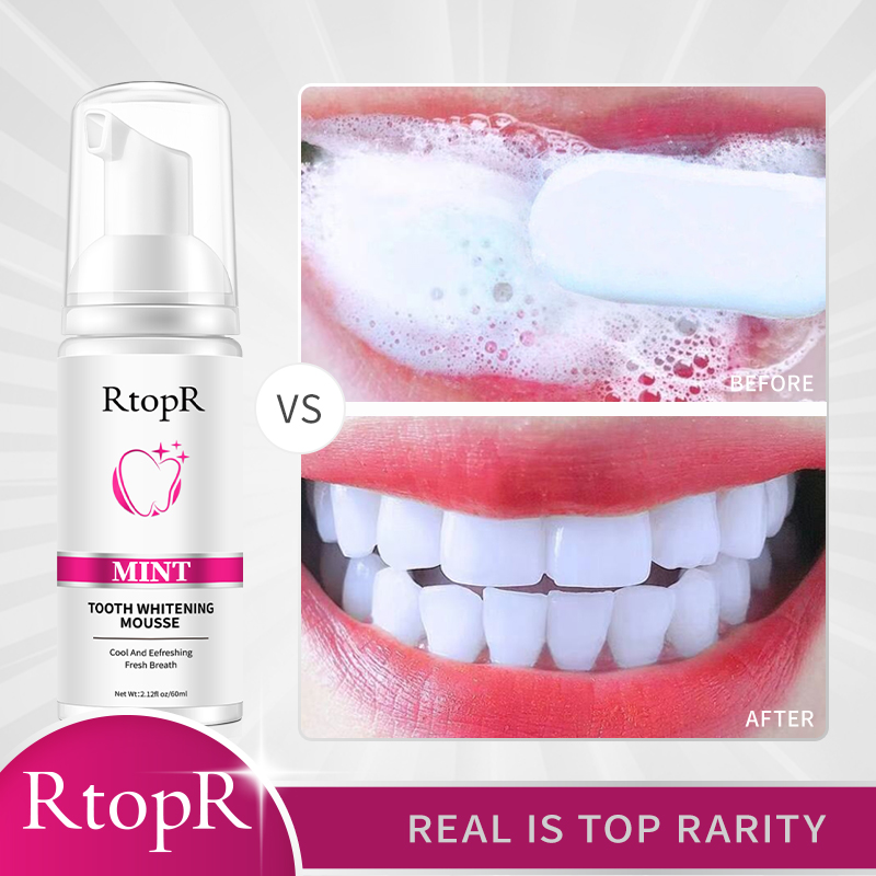 Best of RtopR Teeth Cleansing Whitening Mousse Removes Stains Teeth Whitening Oral Hygiene Mousse Toothpaste Whitening And Staining 60ml Reviews & Tips