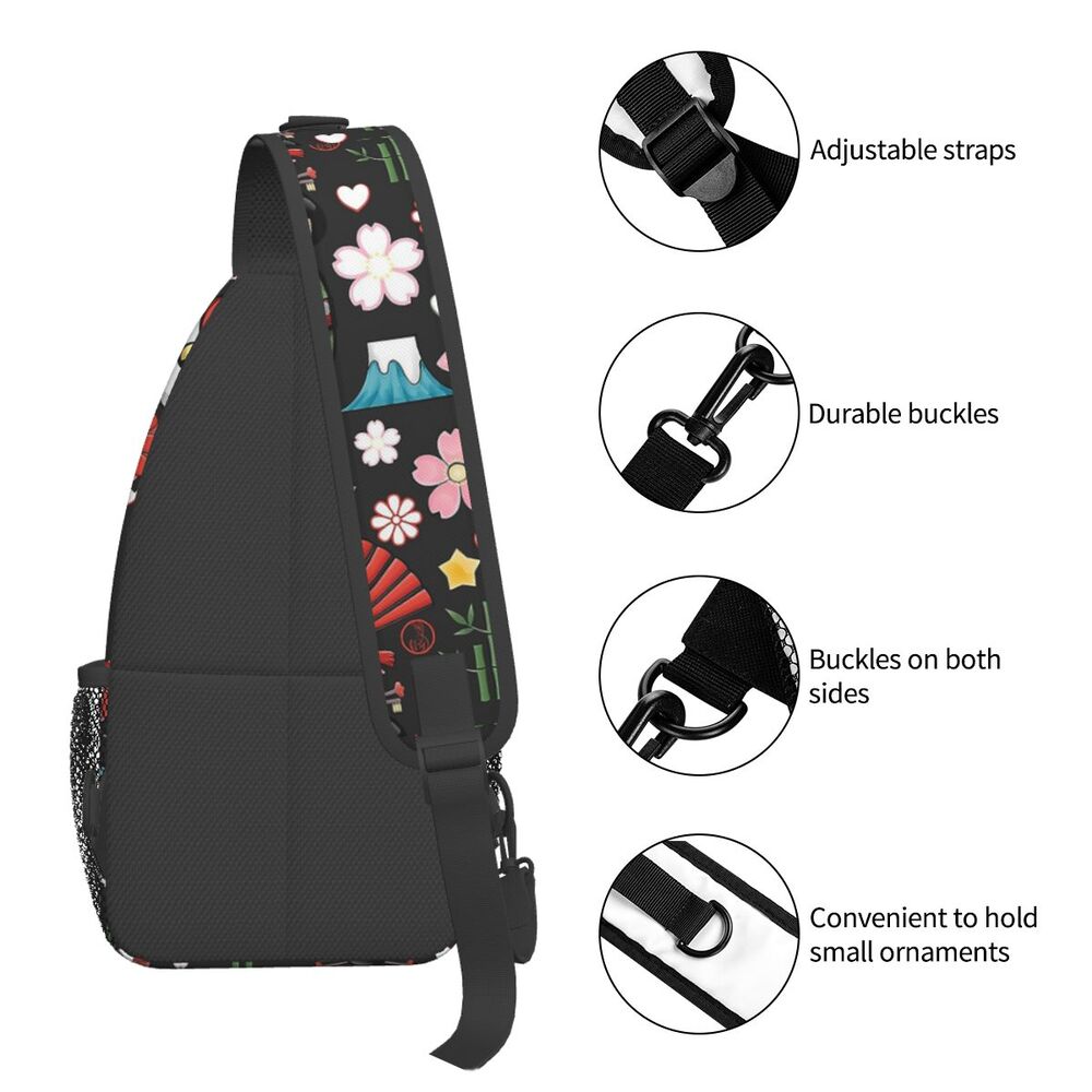 Crossbody Ombro Mochila Caminhadas Viagem Daypacks Kokeshi Kawaii Casual Pack