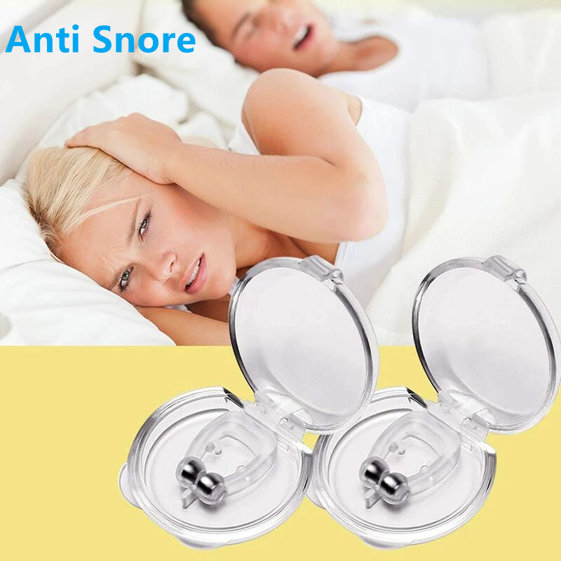 Best of 1 / 2 / 4PCS Silicone Magnetic Anti Snoring Device Stop Snore Nose Clip Ring Sleep Tray Sleep Aid Apnea Guard Night Device With Case Reviews & Tips