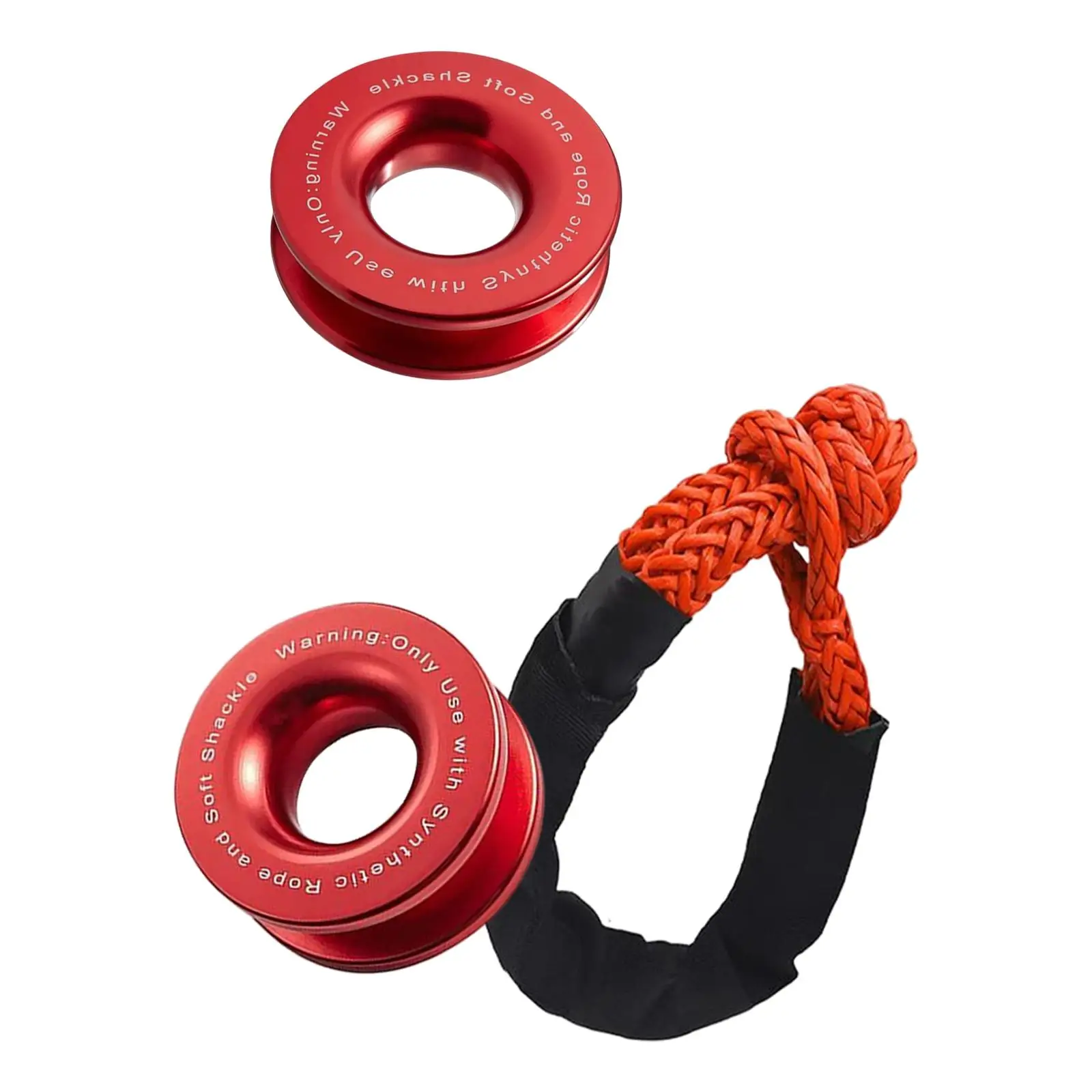Winch Snatch recover Ring 55000lbs Vehicles Towing Durable Car Breakdowns Soft Shackle Depot for Cars Boat Marine