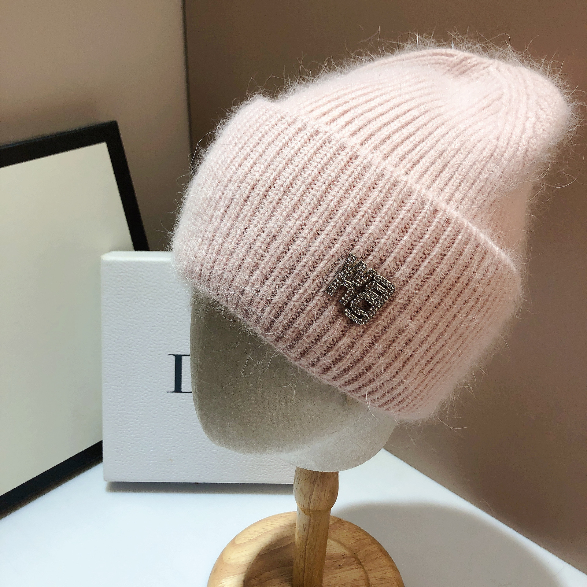 Title 21, 21 Colors Real Rabbit Fur Beanies Winter Hat fo...