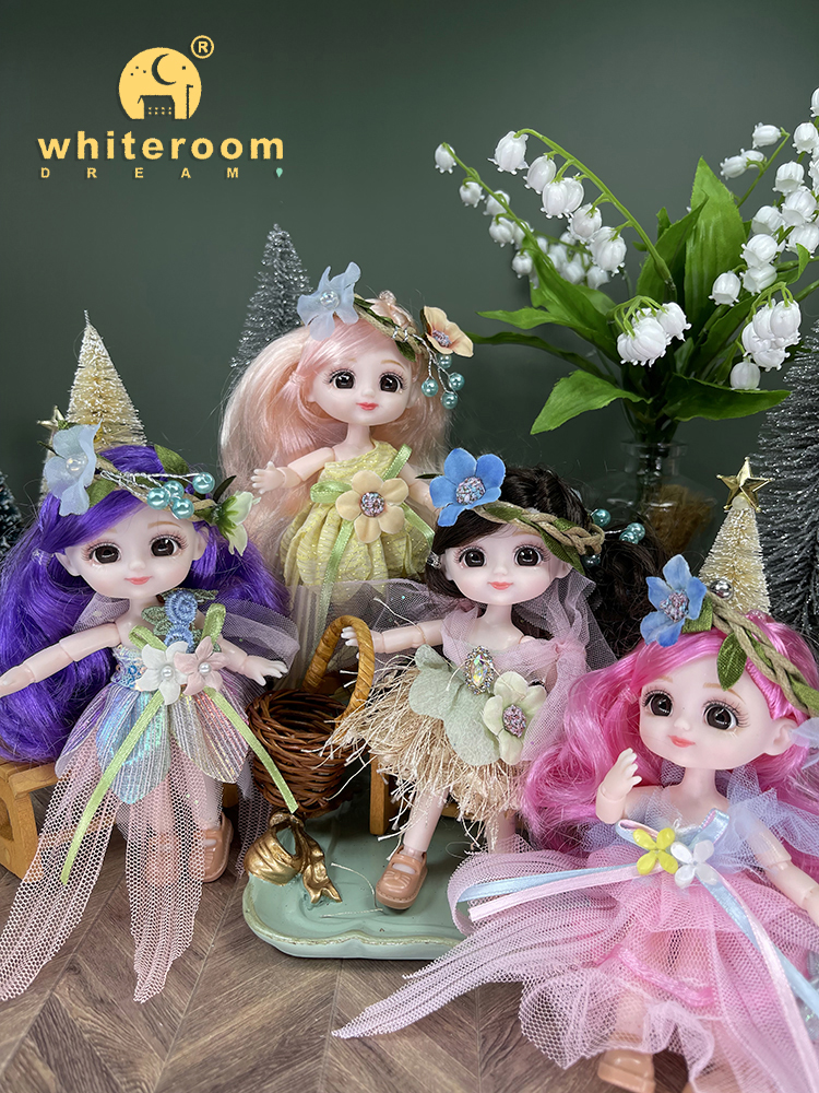 Neue Kawaii 1/12 Baby Tasche Puppe 10cm Ob11 Puppen Mit Kleidung Outfit Kleid Überraschung Bjd Puppen Figur Aktion Spielzeug für Mädchen Geschenke – Detail 1