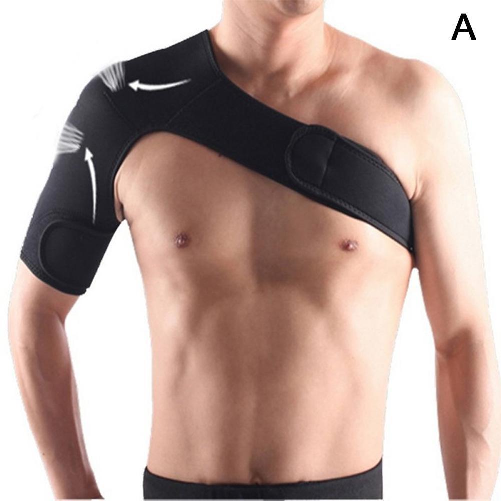 Best of Adjustable Gym Sports Care Single Shoulder Support Back Brace Guard Strap Wrap Belt Band Pads Black Bandage Men & Women Reviews & Tips