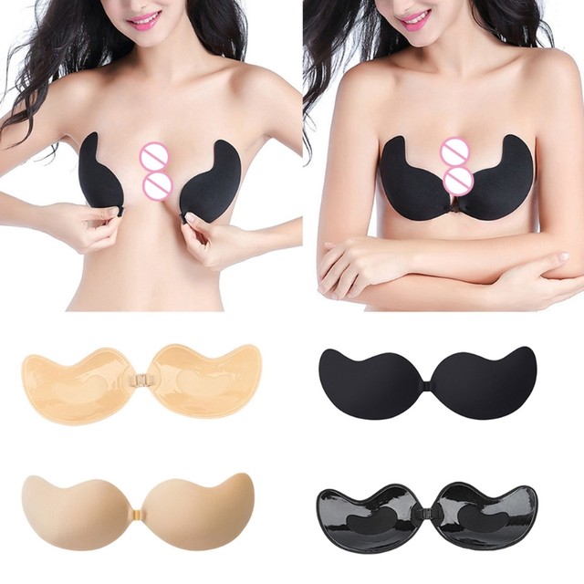 2024 New Women Fruit Cup Invisible Sticky Bra Front Closure Strapless  Underwear - AliExpress