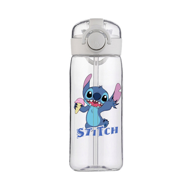 400ml Disney Water Cup Bottles With Straws Stitch Cartoon Portable  Leak-proof Shaker Bottle Plastic Outdoor Portable Women Cups - Tanks &  Camis - AliExpress