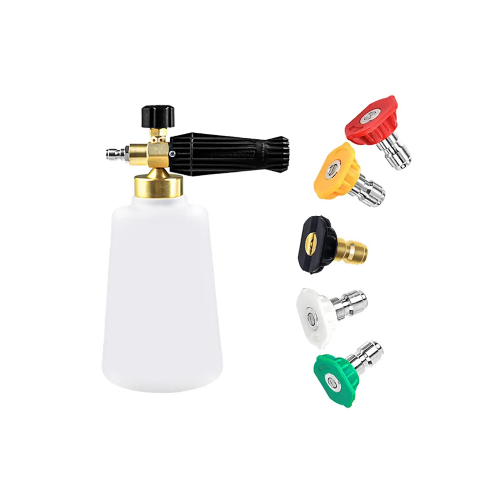 Foam Sprayer 5 Pressure Washer Nozzle Tip 1.5L Soap Bottle Sprayer for Car Pressure Washer Windows Washing Roof Motorcycles