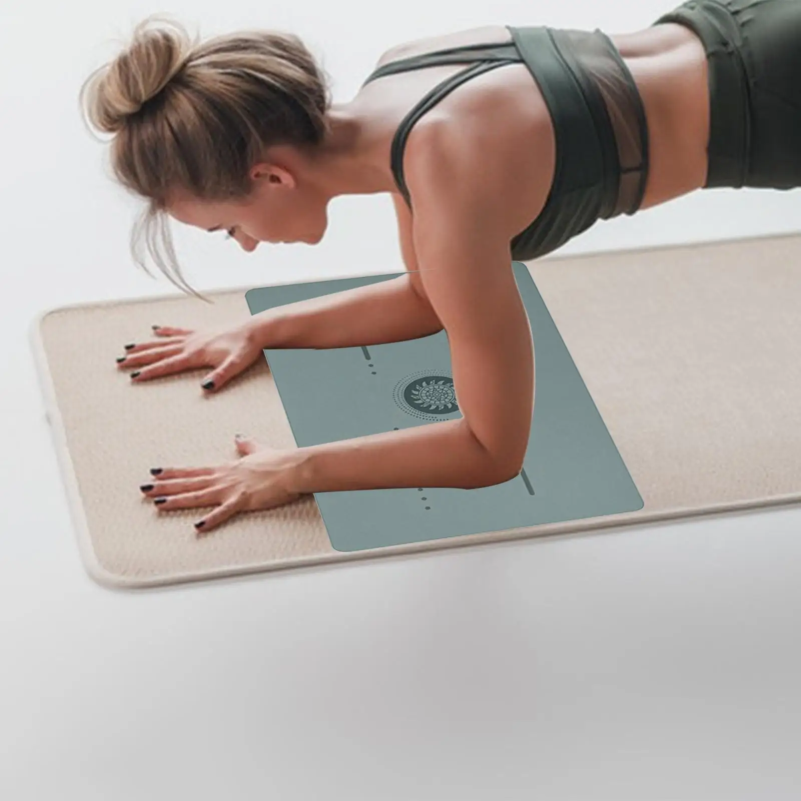 Yoga Mat Yoga Pad High Density Exercise Mat for Men Women Floor Protection for Strength Training Fitness Muscle Building