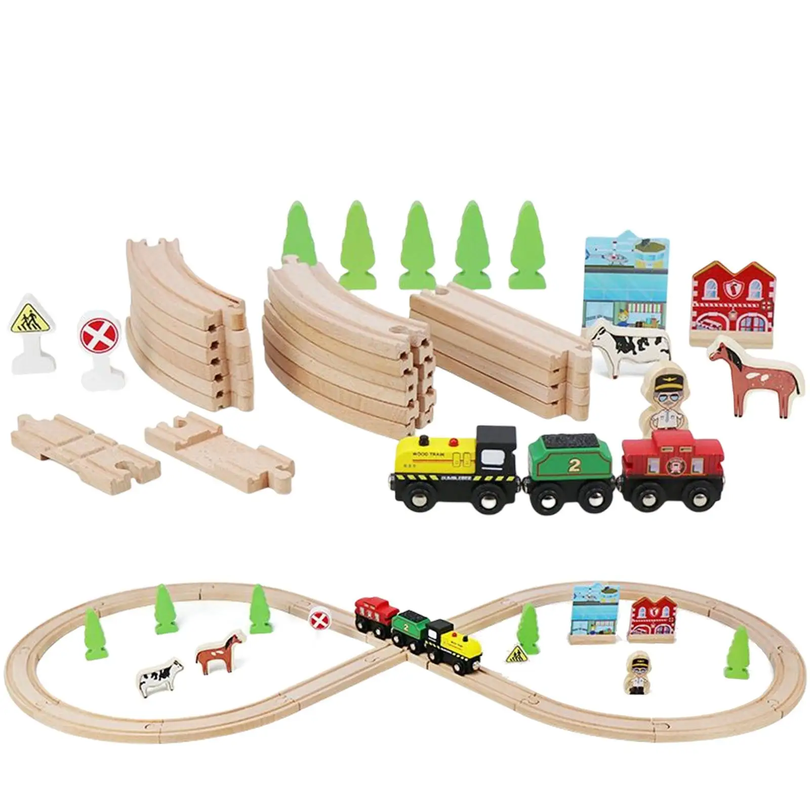 Train Set Building Kit Train Tracks Toy Party Favors for Toddlers Children