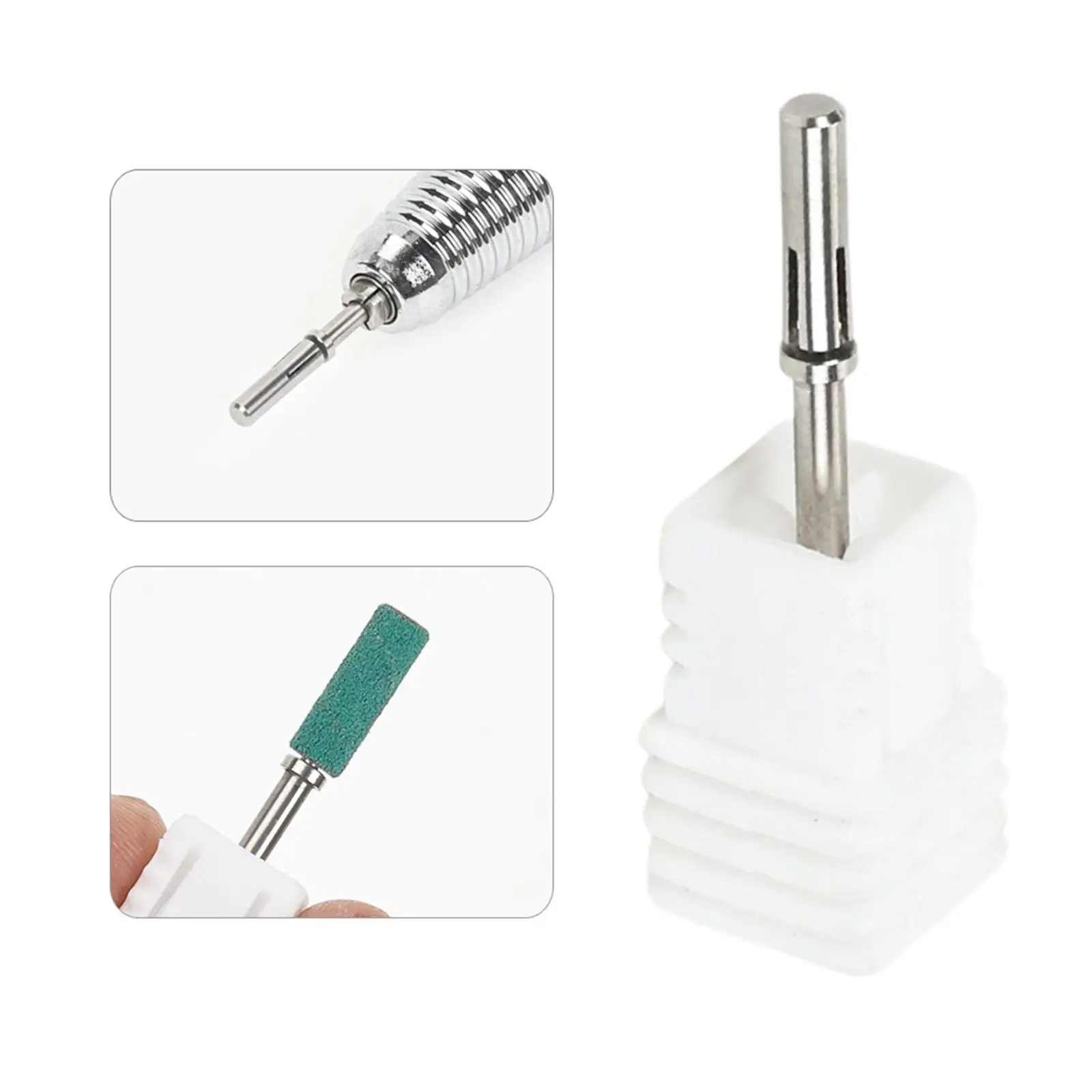 3.1mm Nail Sanding Bands Mandrel Nail Drill Mandrel for Home Salon SPA