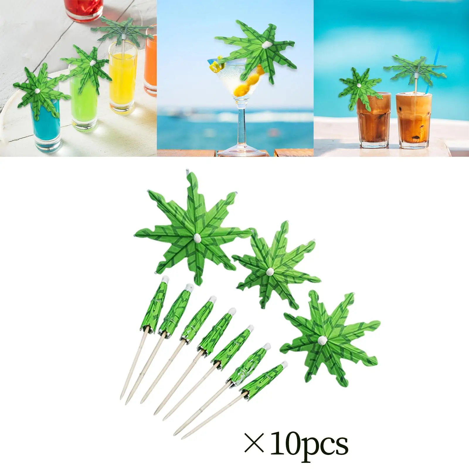 100x Cocktail Umbrella Picks Buffet Decoration Parasol Cocktail Umbrellas Sticks for Club