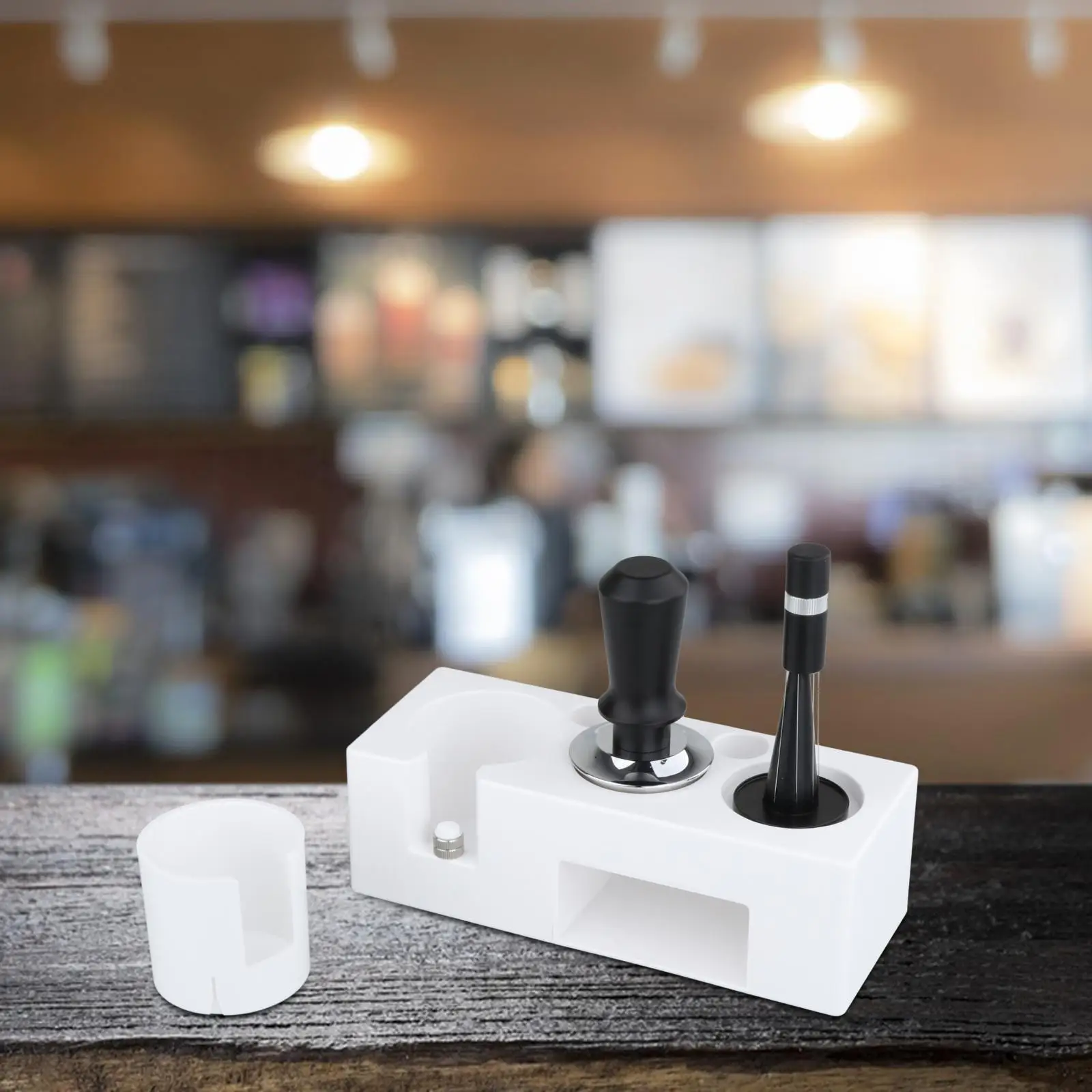 Espresso Tamper Holder Station for Shop Durable Coffee Equipment Coffee Tamper Holder Coffee Tamper Stand and Portafilter Holder