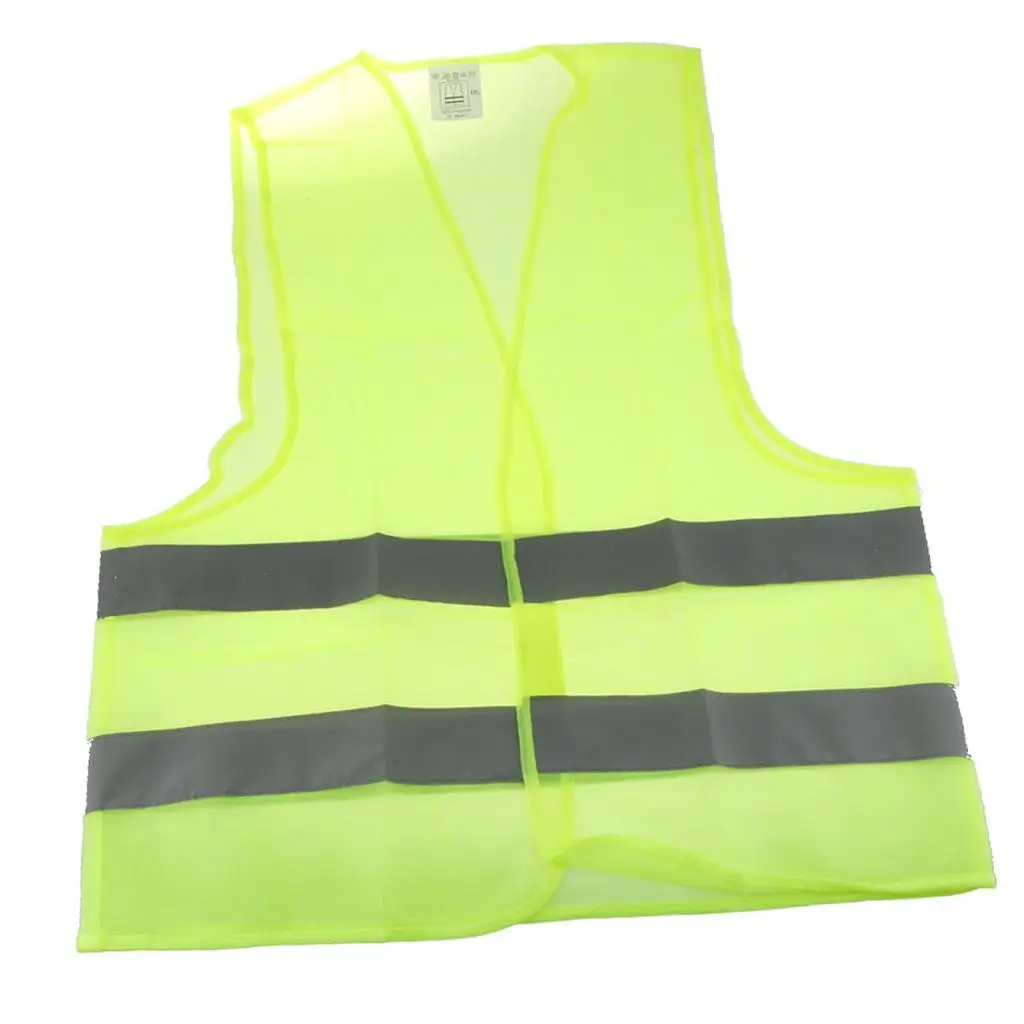 Neon   Jacket With Reflective Strips High Visibility Large Size