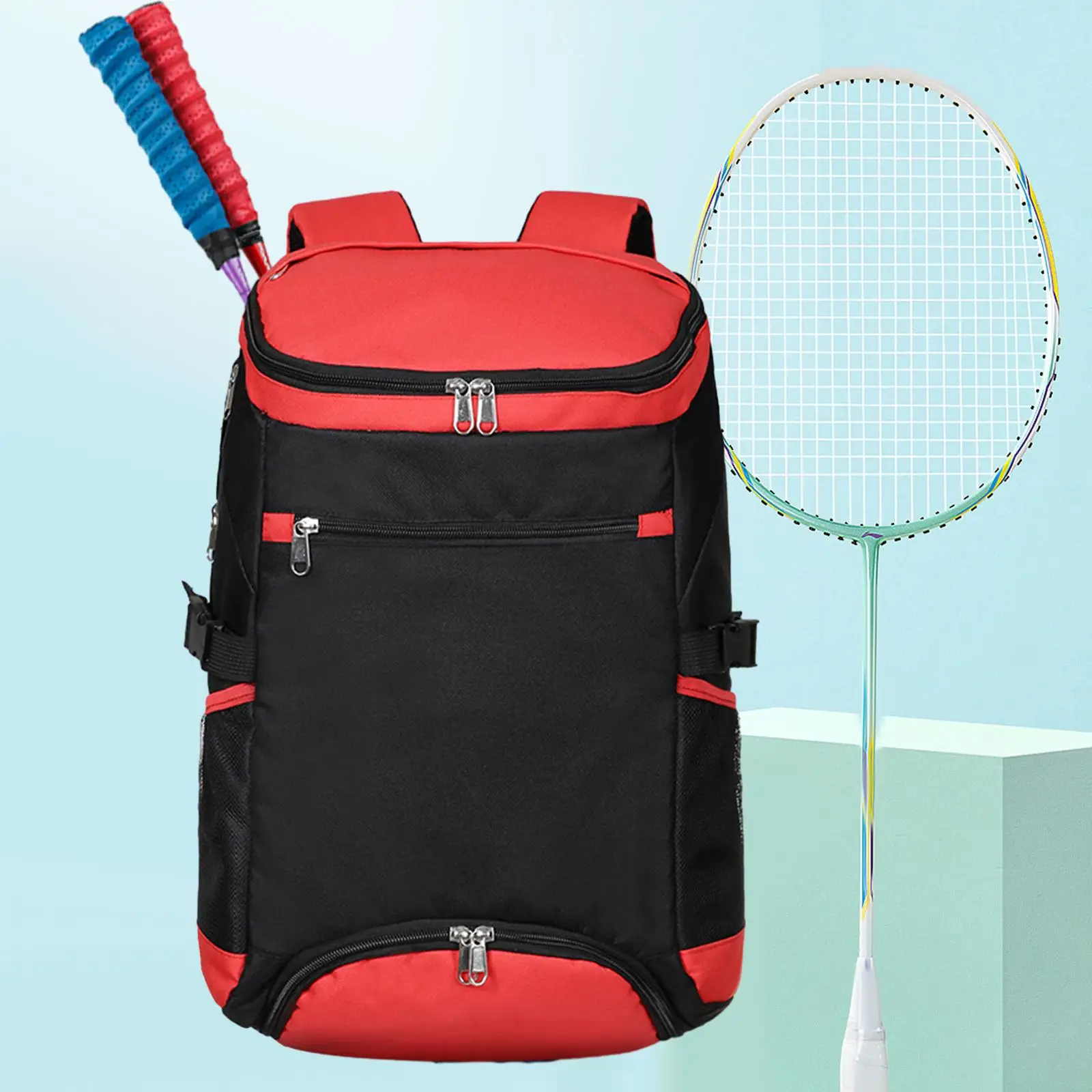 Tennis Backpack Racquet Carrier Tennis Bag for Squash Racquets 2 Rackets Outdoor Sports Pickleball Racket Balls Accessories