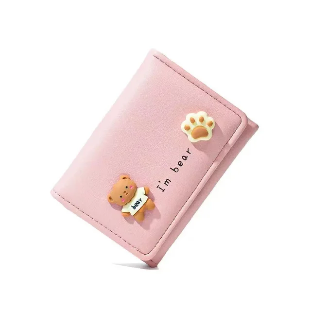 Mini Women Wallet Litter Bear Coin Purse Fashion Short Purse