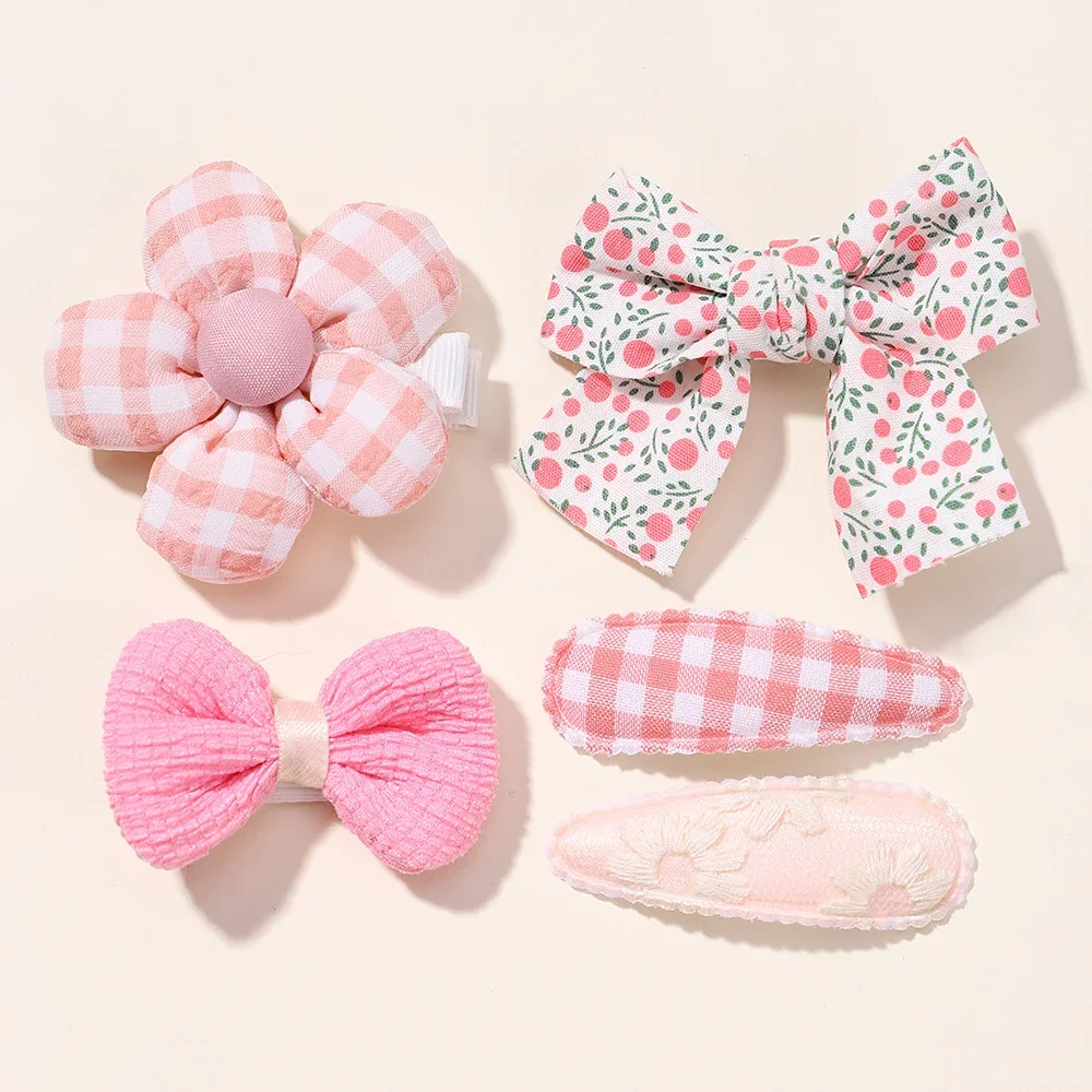 5/7 stücke Mini Baby Mädchen Haars pange niedlichen Blumen bogen Hase Prinzessin Haarnadel für Kleinkind Mädchen schöne Knall Seite Clip Haar Zubehör – Detail 8