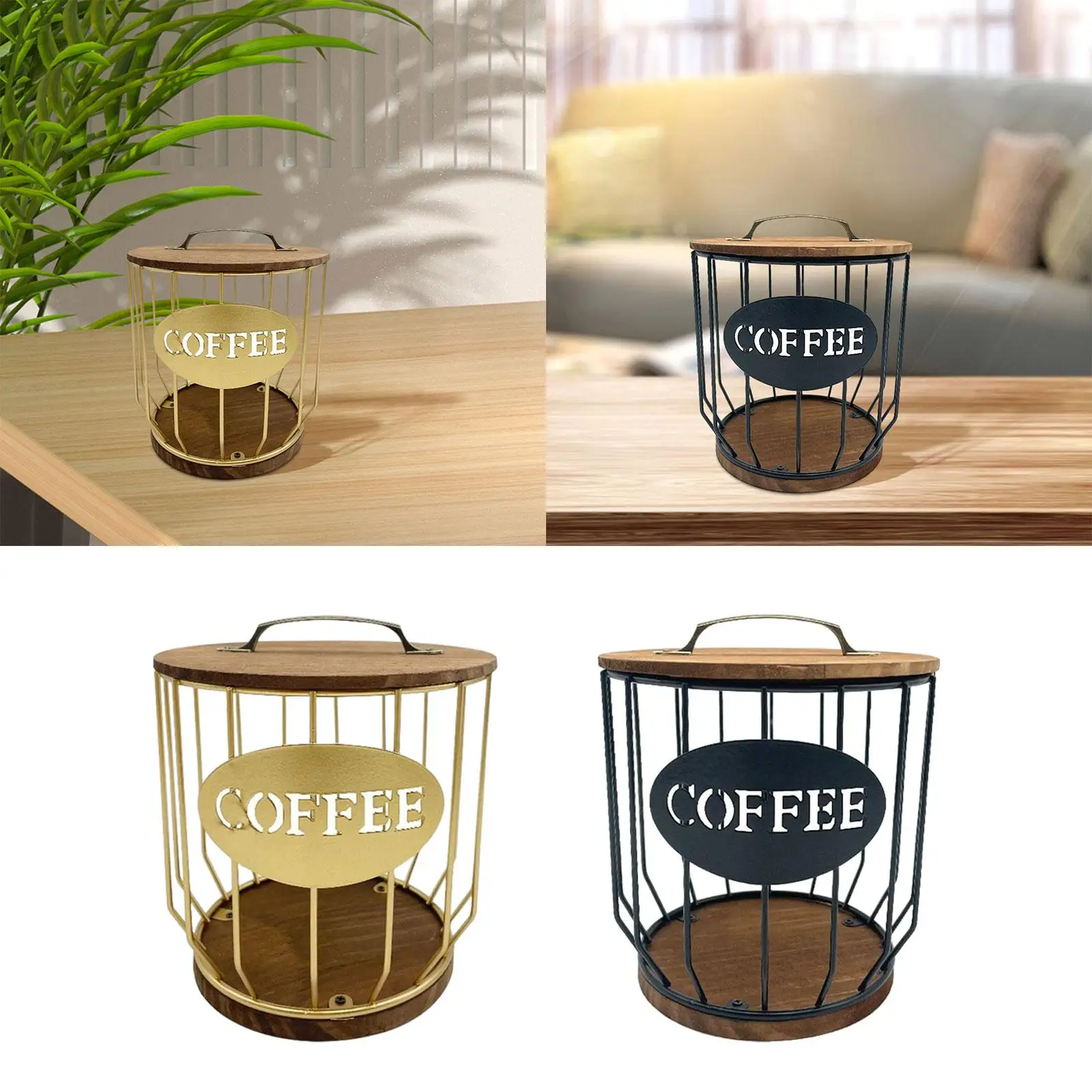 Coffee Pod Organizer Large Capacity Organizer Sturdy Coffee Capsule Holder Modern Coffee Pod Basket for Cafe Bar Kitchen