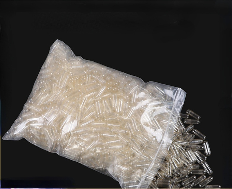 100PCS/Bag Hard Gelatin Empty Capsules Transparent Hollow Seperated Joined Capsules Shell Medicine Edible 00# 0# 1# Health Care