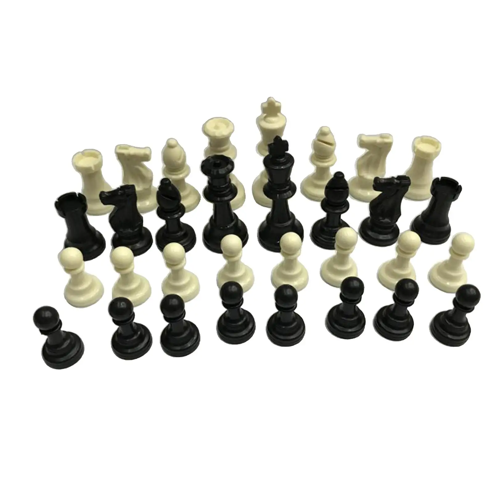 PP Plastic Chess Pieces Set Chessmen Pieces Traveling  with  95mm King