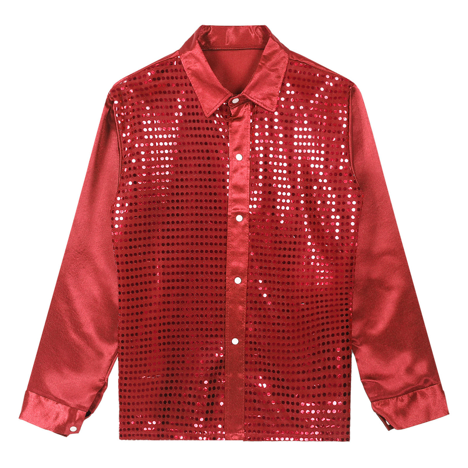 Männer Hip Hop Jazz Latin Dance Tops Langarm Shiny Pailletten Revers Hemd Tops Nachtclub Party Pole Dance Leistung Dancewear – Detail 15