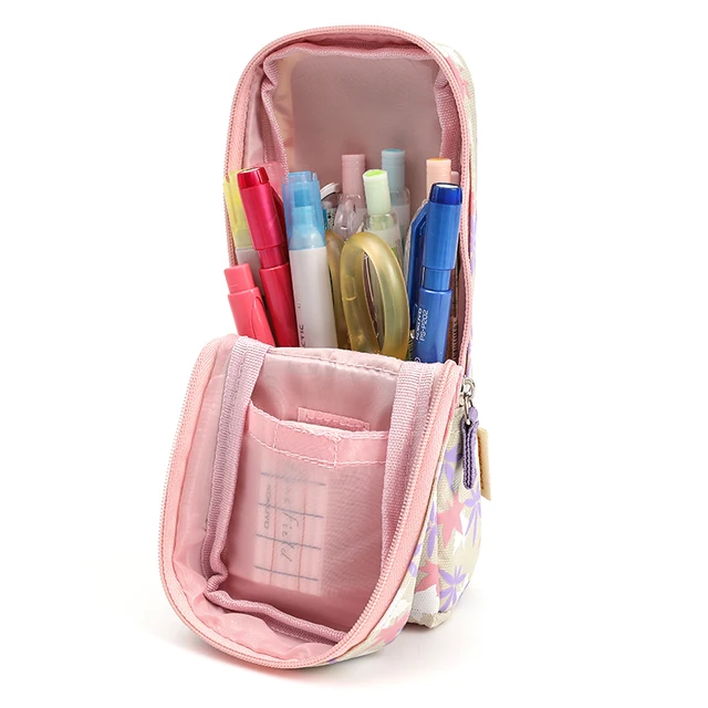KOKUYO Pencil Case Students Use Large Capacity Simple Stationery Bag  Creative Net Red Multi-function Ins