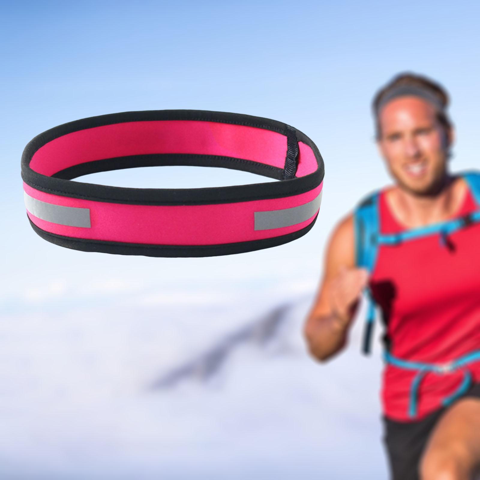 Sports Headband Reflective Sweat Absorbing Non Slip Hair Band Wrap Sweatband for Basketball Tennis Training Workout Unisex Adult