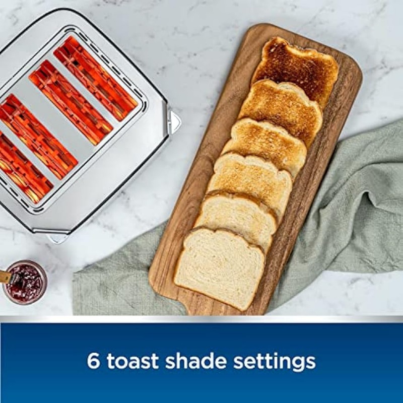 Title 3, 4-Slice Toaster, Screen with 6 Shade Settings a...