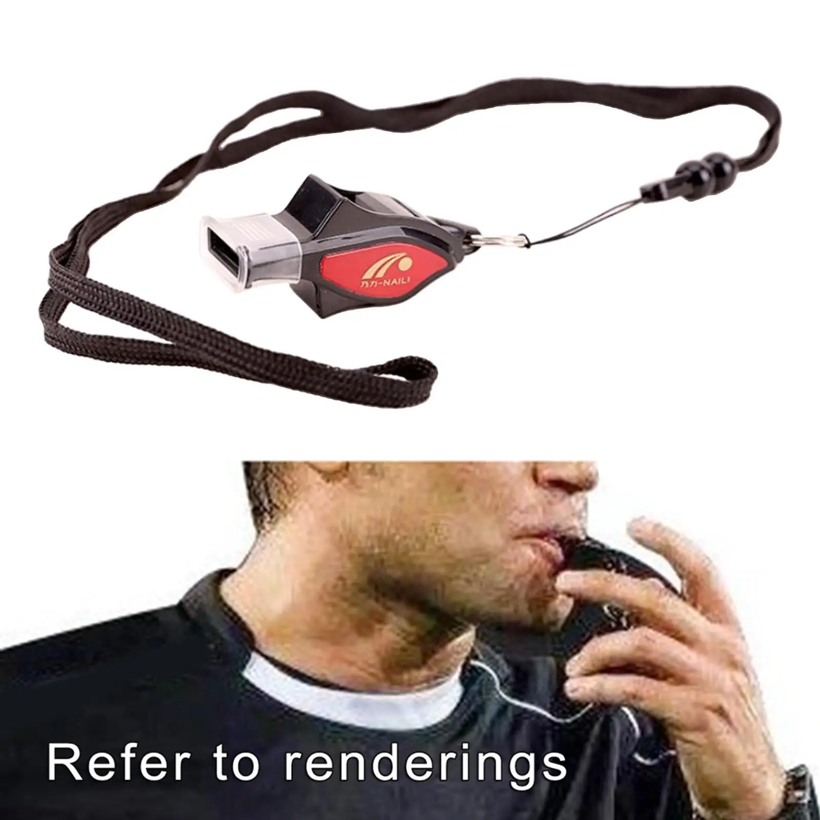 Plastic Sports Whistles with Lanyard Loud Crisp for Referees Basketball