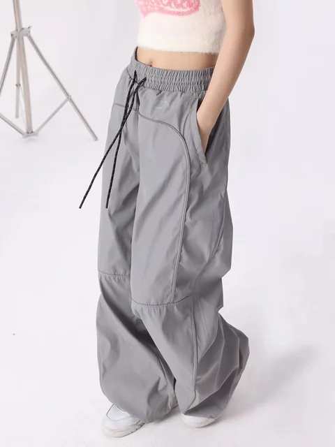 New style star splicing tassel pants women American style retro
