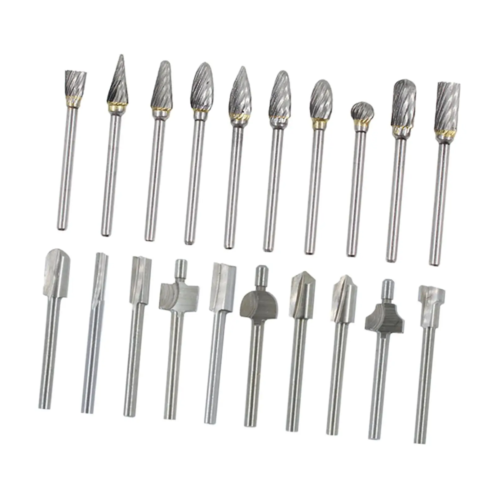 20 Pieces Rotary Drill Set, Wood Rasp files for Carving Drilling Jewelry