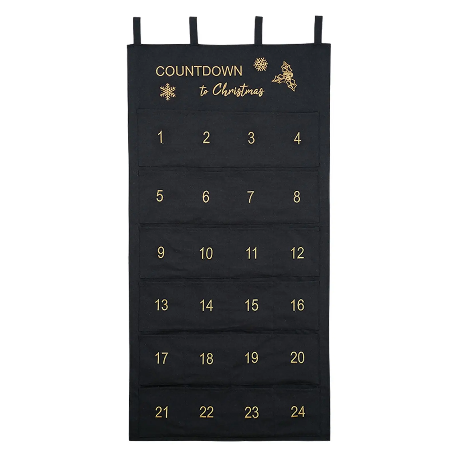 Christmas Advent Calendar 2023 Decorative Portable Hanging Storage Bag for Drawing Room Bathroom Office Party Home Decoration